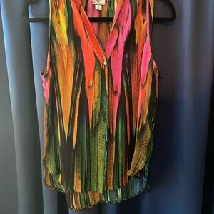 Colorful Sleeveless Blouse